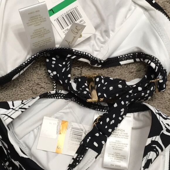 Anne Cole retro floral bikini top. NWT - Picture 9 of 10